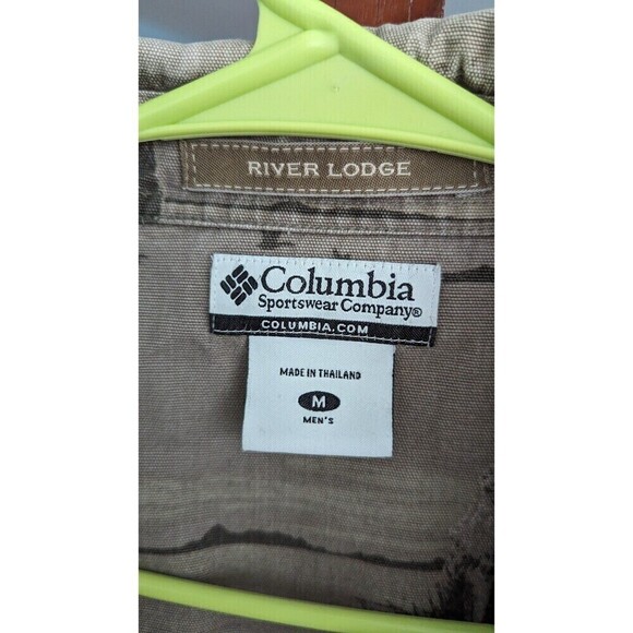 Columbia Green River Lodge Retriever Dogs Hunting Long sleeve shirt Size .M - Picture 3 of 12